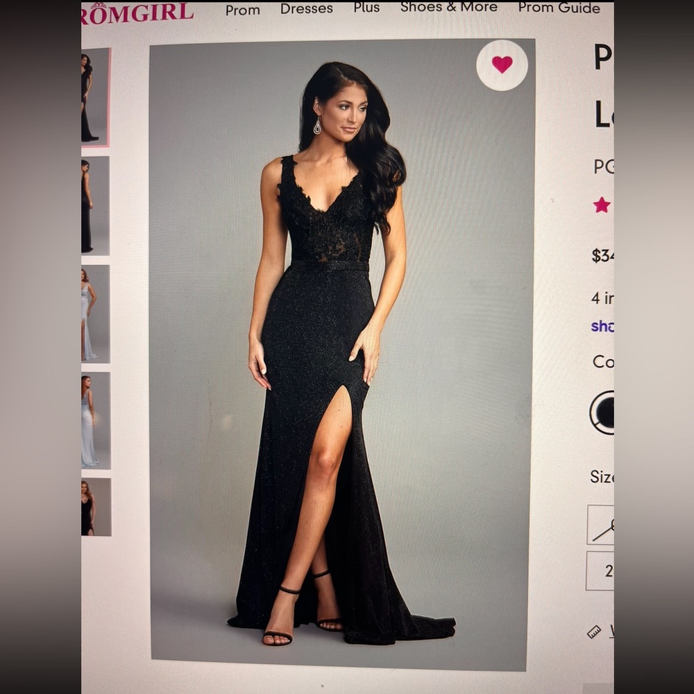 Gorgeous black prom dress! Never worn except to try on, comfy and flattering!